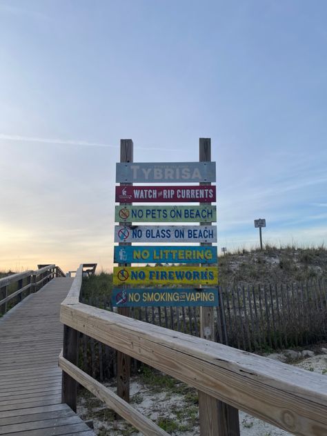 beach sign, beach rules, pier walk up, sunrise, preppy, aesthetic, tybee island Tybee Island Aesthetic, Tybee Island Photoshoot, Kristen Core, Savanna Georgia, Georgia Beaches, Houses By The Beach, Tybee Island Georgia, Summer Moodboard, Miss Florida