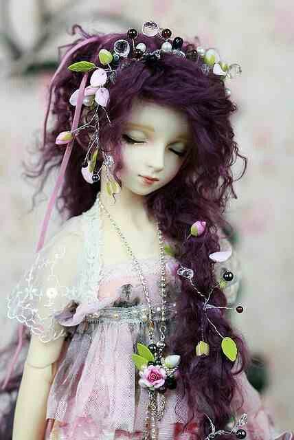 ♡ Fairy Doll Hair Tutorial, Pretty Dolls Fairies, Faerie Dolls, Fairy Doll Repaint, Forest Fairy Doll, Fantasy Dolls, Enchanted Doll, Fantasy Doll, Fairy Angel