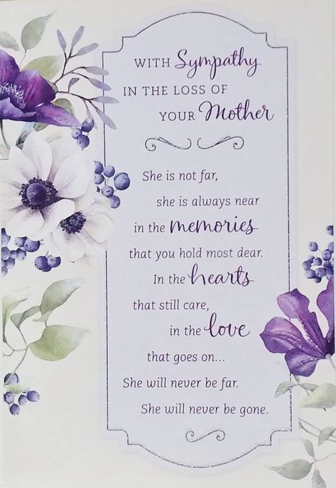 Loss Of Your Mother, Condolences Messages For Loss, Condolences Quotes, Loss Of Mom, Heartfelt Condolences, Mom In Heaven, With Sympathy, Condolence Messages, Sympathy Quotes