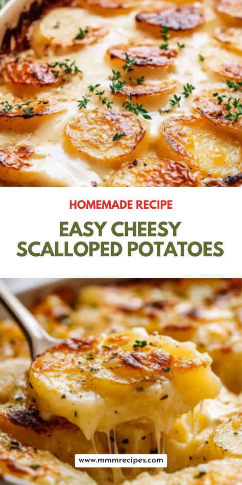 Ready to impress your friends and family? These easy, cheesy scalloped potatoes are the ultimate Friendsgiving side dish! Creamy layers of tender potatoes and ooey-gooey cheese make this a must-have addition to your Thanksgiving turkey dinner. Try it out! Dinner Recipes With Scalloped Potatoes, Sides For Supper Ideas, Meal With Potatoes Dinners, Scalloped Potatoes Using Canned Potatoes, Taste Of Home Scalloped Potatoes, Thanksgiving Side Dishes Potatoes, Potato Side Ideas, Banquet Side Dishes, Make Ahead Scalloped Potatoes Holidays