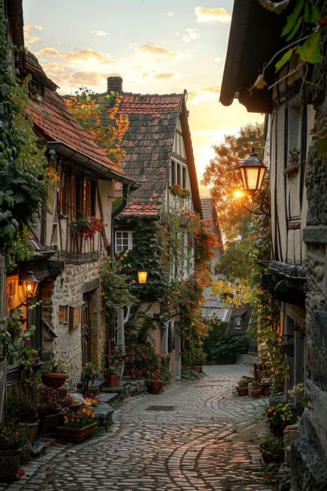 Rothenburg Ob Der Tauber Christmas, Cute Small Town Aesthetic, Germany Beautiful Places, Germany Streets, Autumn Town, Cottage Town, Pictures Of Germany, Germany Nature, Rothenburg Germany