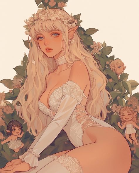 Elves and dwarfs💖 @animellennial #aisidequests2024 Elves Female Beautiful, Dnd Elves, Female Elf, Anime Black Hair, Classy Tattoos, Art Appreciation, Visual Novel, Drawing Poses, Character Portraits