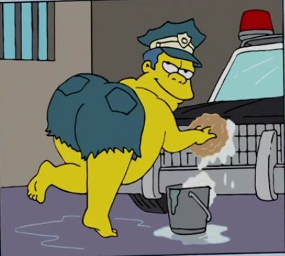 Inappropriate Cartoon Characters, Simpsons Pixel Art, Simpsons Characters Art, The Simpsons Mood Pics, Simpsons Mood, Chief Wiggum, The Simpsons Relatable, Simpsons Memes Bart, Simpsons Meme