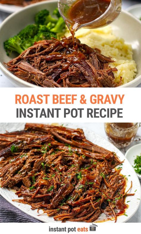 Roast Beef & Gravy (Instant Pot Recipe) Roast Beef And Gravy, Instant Pot Roast Beef, Beef Instant Pot Recipes, Roast Beef Gravy, Beef And Gravy, Instant Pot Roast, Beef Instant Pot, Pot Roast Beef, Roast Gravy