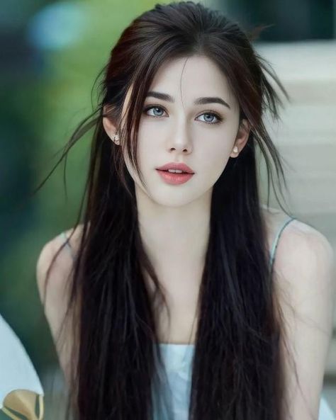 Most Beautiful Eyes, Beauty Face, Beautiful Eyes, Pretty Face, Woman Face, Blue Eyes, Beautiful Hair, Asian Beauty, Black Hair