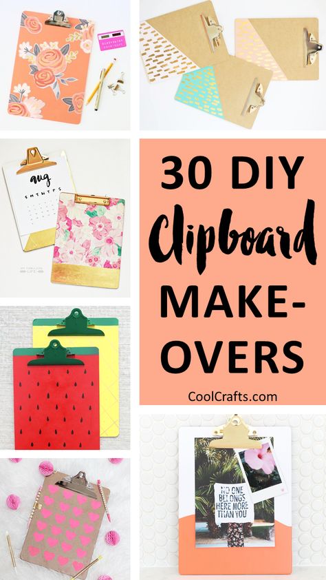 30 Ways to Personalize Clipboards DIY Style - CoolCrafts.com Coolest Crafts, Clipboard Crafts, Clipboard Ideas, Clipboard Art, Diy Clipboard, Clipboard Decorating, Personalized Clipboards, Cricket Crafts, Clip Boards