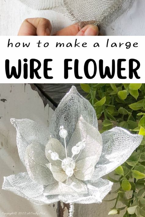 How To Make Wire Flowers, Wire Flowers Diy How To Make, Wire Flowers Diy, Diy Crafts For Adults, Wire Flowers, Dollar Tree Decor, Boho Glam, Air Plant Holder, Diy Resin Crafts