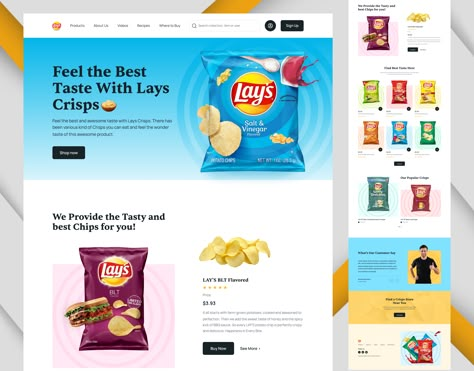 Crisp Delights: Unveiling the New Lay's Website Design on Behance Chips Website Design, Brand Background, Photoshop Portfolio, Food Website Design, Ui Design Principles, Best Chips, Edit Inspiration, Infographic Design Inspiration, Architecture Concept Drawings