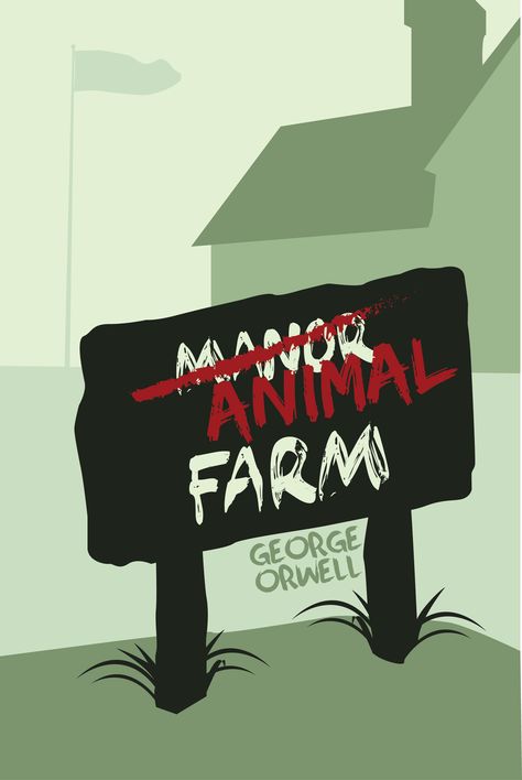 4. Alternative design progress. Author name moved, resized, and colour changed. Flag pole and flag changed colour and shape. Animal Farm Poster, Animal Farm Orwell, Animal Farm Book, Animal Farms, Farm Map, Farm Tattoo, Eternal Empire, Farm Poster, Animal Farm George Orwell