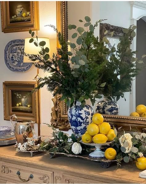 Formal Parlor Room, Chinoiserie Buffet Styling, French Country Vignettes, Mantel Styling Ideas, Sideboard Buffet In Dining Room, Easy Floating Shelves, Shelves Inspiration, Garrison House, Thankful Cards