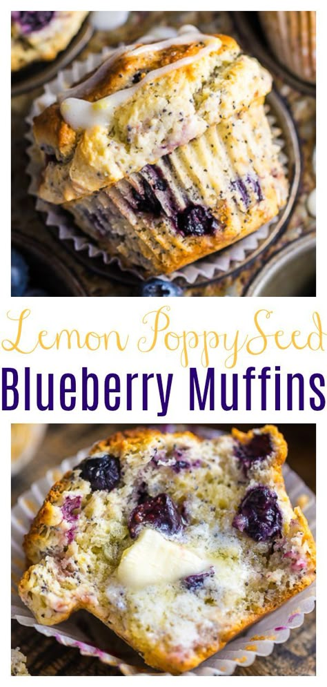 Oat Banana Muffins, Muffins With Blueberries, Poppy Seed Recipes, Poppy Seed Muffin Recipe, Lemon Poppy Seed Muffins Recipe, Lemon Poppy Seed Muffins, Baker By Nature, Seed Muffins, Dinner Party Dishes