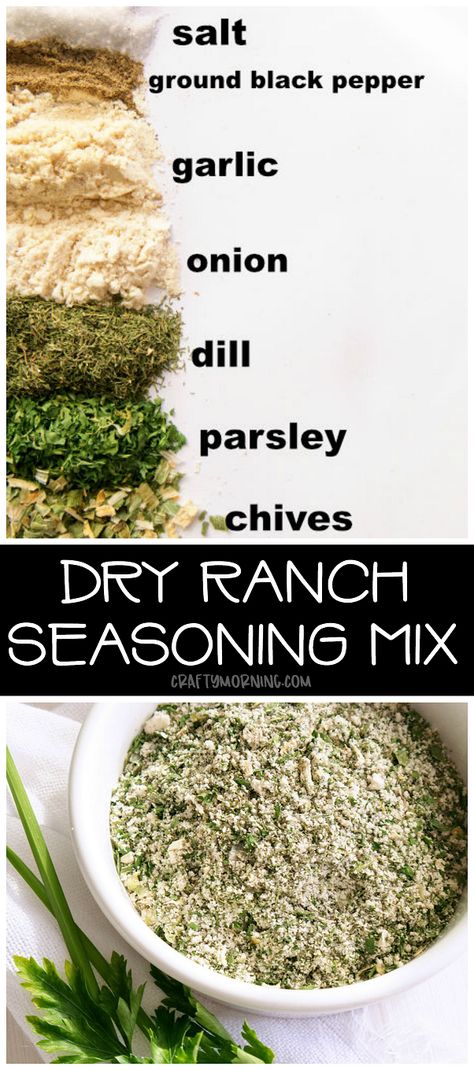 Diy Ranch Seasoning, Ranch Seasoning Mix Recipes, Seasoning Mix Recipes, How To Make Ranch, Diy Ranch, Ranch Seasoning Recipes, Dry Ranch Mix, Homemade Ranch Seasoning, Dry Ranch Seasoning