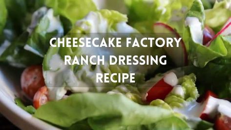 Restaurant chain The Cheesecake Factory, which specializes in American cuisine and is renowned for its extensive menu, is located in New York City. The range Cheesecake Factory Ranch Dressing Recipe, Cheesecake Factory Copycat Recipes Chicken Salad Sandwich, Copycat Cheesecake Factory Chopped Salad, Chopped Salad Cheesecake Factory, Cheesecake Factory Copycat Recipes Salad, Cheesecake Factory Ranch, Cheesecake Factory Salads, Garlic Ranch Dressing, Garlic Ranch