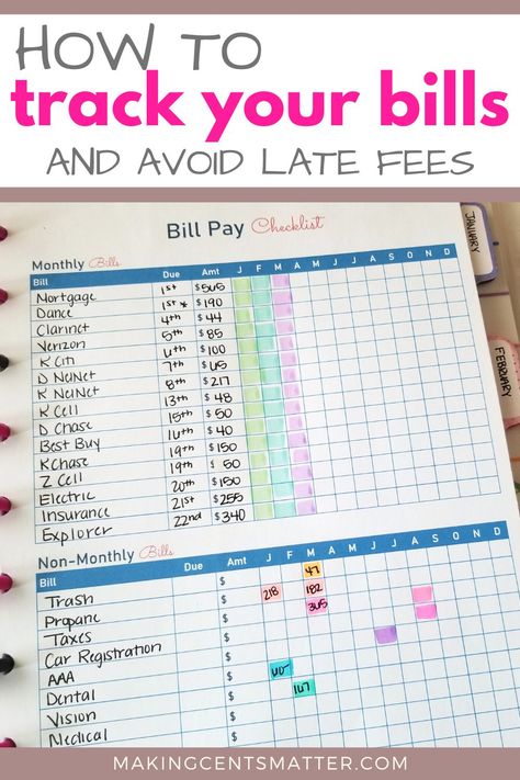 Bill Pay Checklist | Organize Your Finances With This Free Printable! Bill Pay Checklist, Monthly Bill Tracker, Financial Budget Planner, Bill Pay, Budget Challenge, Bill Planner, Saving Challenges, Money Saving Methods, Financial Budget