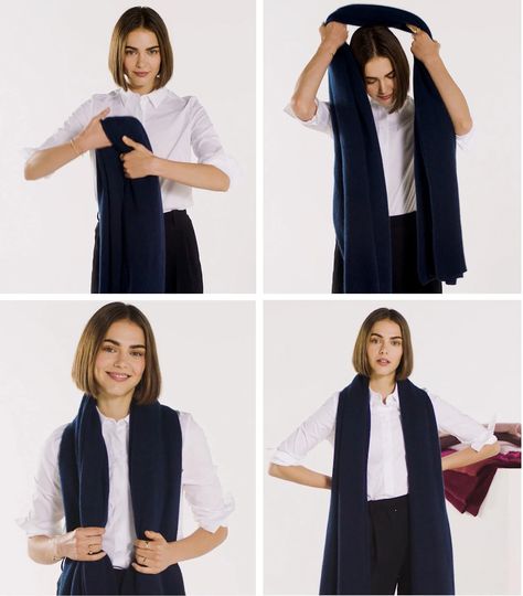 Six Ways To Style the Cashmere Travel Wrap | Blog | White + Warren How To Wear A Blanket Scarf, Boston Outfits, Fashion For Over 50, Casual Trendy Outfits, Winter Mode Outfits, Cashmere Travel Wrap, Cape Wrap, Travel Wrap, Stylist Outfit