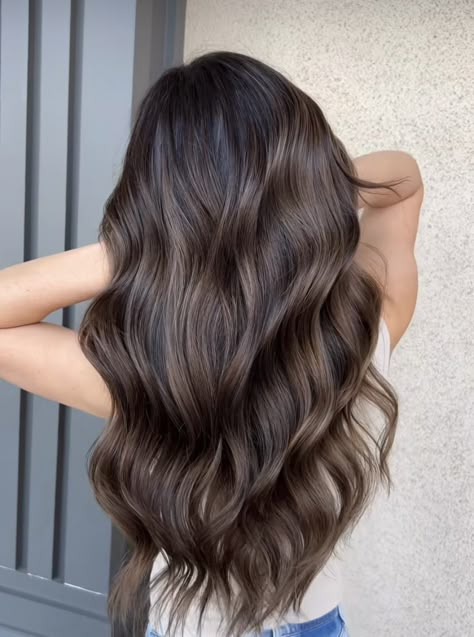 Hazelnut Brown Highlights, Mocha Swirl Brunette, Teddy Bear Balayage, Brownie Batter Balayage, Brownie Batter Brunette, Cold Hair Color, Brownie Batter Hair, Mom Hair Ideas, Brunette Hair Shades