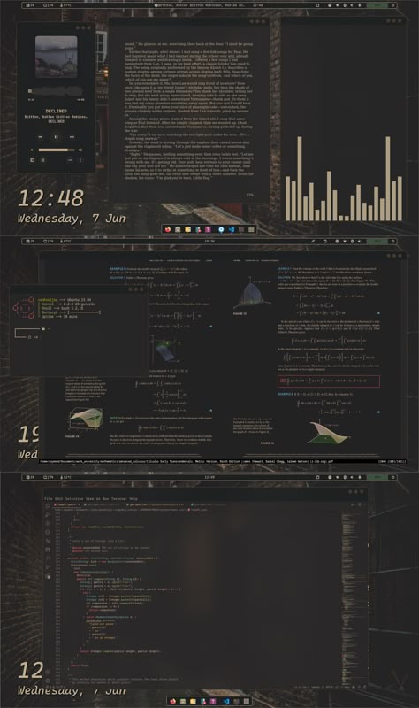 Unixporn Gnome, Arch Linux Rice, Unix Rice, Tech Academia, Linux Aesthetic, Linux Rice, Programming Aesthetic, Technology Design Graphic, Ui Design Principles