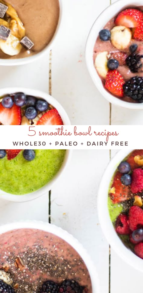 Breakfast Bowls Smoothie, Paleo Smoothie Bowl, Whole 30 Smoothie Bowl, Aip Smoothie Bowl, Dairy Free Smoothie Bowl, Loaded Smoothie Bowl, Whole30 Smoothie Recipes, Whole 30 Smoothie Recipes, Aip Smoothie