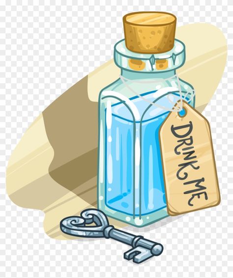 Drink Me Potion Alice In Wonderland, Drink Me Bottle Drawing, Alice In Wonderland Drink Me Bottle, Drink Me Alice In Wonderland, Alice In Wonderland Drink Me, Drink Me Bottle, Cookie Drawing, Alice In Wonderland Clipart, Alice And Wonderland Tattoos