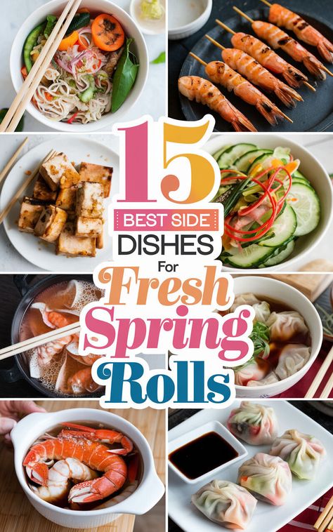 Take your spring roll experience to new heights with these delicious side dish options! 🚀🍤 #foodiefinds #springrollinspiration Vegetarian Spring Rolls, Sweet Chili Dipping Sauce, Fresh Spring Rolls, Spring Roll Recipe, Delicious Side Dishes, 30 Minute Dinners, Marinated Tofu, Spring Roll, Mango Salad