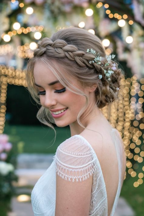 Discover the allure of effortlessly beautiful wedding hairstyles that celebrate your natural beauty. This stunning hairstyle features soft, cascading waves adorned with delicate floral accents, creating a romantic and organic look. Perfect for the modern bride, it enhances your features while allowing your true self to shine through. Explore more ways to style your hair naturally on your special day! #weddinghairstyles #naturalweddinghair #bridalhairstyles Best Wedding Hairstyles For Round Face, Curly Hair Hairstyles Aesthetic, Hairstyles Black Girls Natural, Hairstyles After Shower Wet Hair, Baddie Hairstyles Black, All Up Hairstyles, Hairstyles Art Reference, Natural Hairstyles Curly Hair, Hairstyles Black Girls Braids