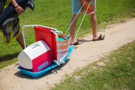 Beach Hack: How to Make a PVC Cupholder | Easy Crafts and Homemade Decorating & Gift Ideas | HGTV Camping At The Beach Hacks, Camping Beach Hacks, Beach Organization Ideas, Beach Bag Organization Ideas, Best Beach Hacks, Mom Beach Hacks, Beach Wagon Hacks, Family Beach Hacks, Beach Hacks With Kids