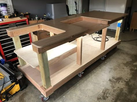 Table Saw Workbench Plans Free, Table Saw Miter Saw Workbench Plans, Tablesaw Workbench Plans, Free Workbench Plans Diy, 4x8 Workbench Plans, Mobile Workbench With Table Saw, Flip Top Work Bench, Tablesaw Workbench, Mobile Workbench Plans