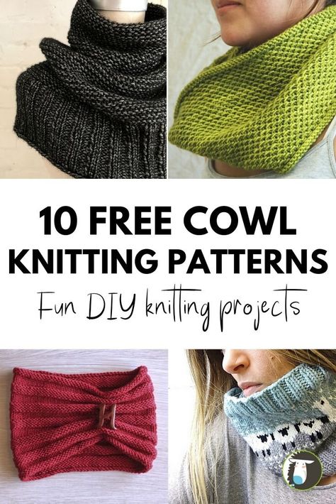 10 Unique Free Cowl Knitting Patterns - DIY Knitting Projects! Cable Cowl Knitting Pattern, Quick Knit Scarf Pattern Free, Cowls To Knit Free Patterns, Knitting Cowl Patterns Free, Free Knitted Cowl Patterns, Knitted Cowl Patterns Free, Cowl Knitting Patterns Free, Free Cowl Knitting Patterns, Knitted Cowl Patterns