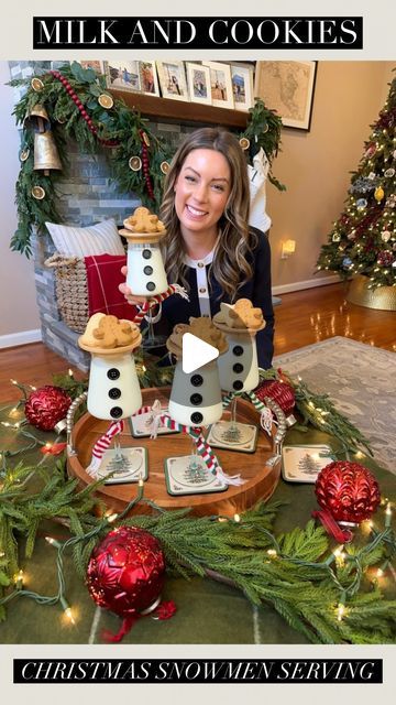 Tara Panasiuk on Instagram: "Christmas milk and cookies serving idea ☃️🎄 Comment “ITEMS” to be sent everything I used here if you want to make your own 🤗

So simple yet so adorable! They are fun for your holiday parties and entertaining ❤️ Of course you can fill the glasses with egg nog, wine, milk, frozen hot cocoa, etc 😍 Add various cookie options to the mini trays and enjoy! 

#entertainingathome #christmasparty #christmasideas #christmasvibes" Christmas Milk And Cookies Party, Wine Glass Snowman, Cookies And Cocoa Party, Frozen Hot Cocoa, Milk And Cookies Party, Cocoa Party, Glass Snowman, Egg Nog, Milk And Cookies