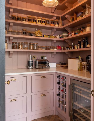 Shaker Kitchen Ideas, Painted Shaker Kitchen, Beautiful Pantry, Kitchen Floor Plan, Pantry Cupboard, Victorian Kitchen, V Groove, Pantry Ideas, Cottage Kitchens