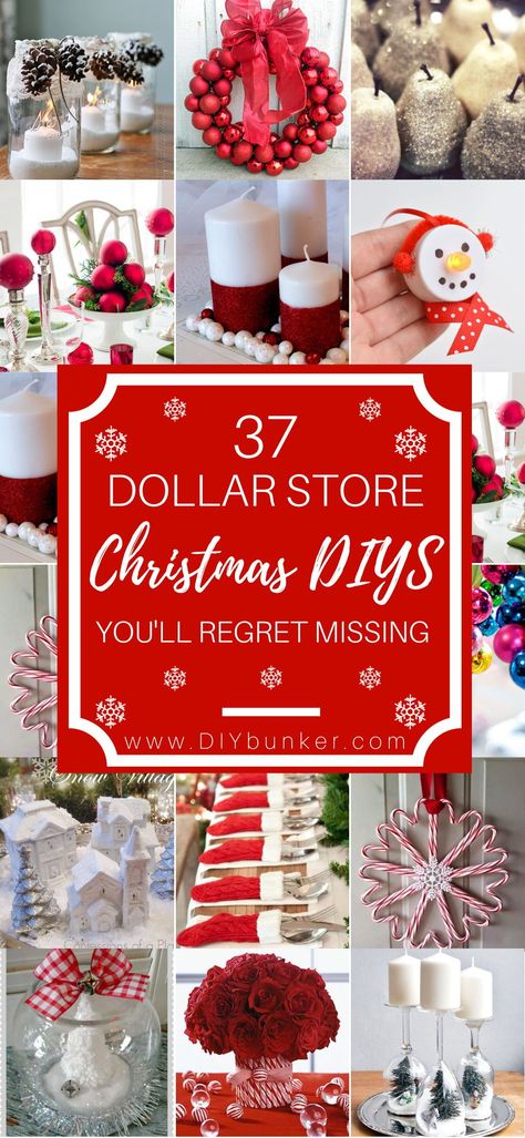 Store Christmas Decor, Dollar Store Christmas Diy, Dollar Store Christmas Decor, Centerpiece Craft, Dollar Store Christmas, Dollar Tree Christmas, Diy Christmas Decorations, Noel Christmas, Dollar Store Crafts