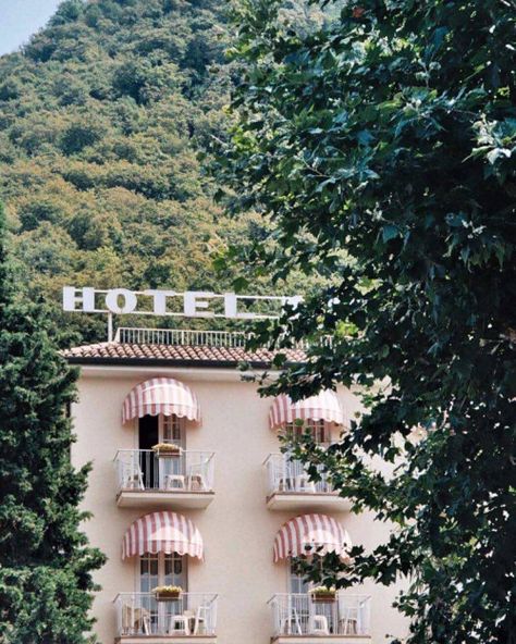 Tender Is The Night Aesthetic, The Night Aesthetic, Pink Hotel, Tender Is The Night, Hotel Photography, Photography Italy, Vintage Hotel, Vintage Hotels, Books Aesthetic