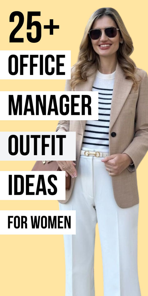 Hey there, office managers! Did you know that dressing well can make a big difference in how people see you at work?  When you look professional and put-together, it shows that you’re serious about your job and ready to take on anything. Plus, it can give you a confidence boost and help you feel like a real boss! But figuring out what to wear can be tough sometimes, right? Business Attire Ideas For Women, Outfit Ideas For Work Women, Trendy Outfits Office, Tan Pants Work Outfit Women, Over 50 Office Fashion, Professional Dress For Women Office Wear, Last Minute Work Outfit, Dressing Style Ideas For Women, Asos Work Outfit