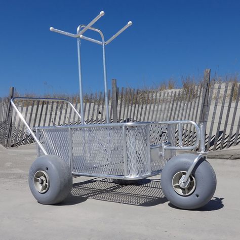 Beach Wagon Diy, Beach Cart Diy, Pier Cart, Fishing Trolley, Beach Fishing Cart, Beach Trolley, Wildwood Crest Nj, Beach Wagon Cart, Fishing Cart