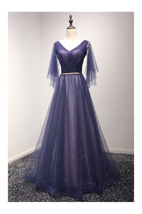 Navy Blue Formal Dresses, Maxi Prom Dresses, Blue Formal Dresses, Navy Blue Formal Dress, Prom Dresses Long Blue, Navy Prom Dresses, Long Sleeve Prom, Purple Prom Dress, Evening Dress Floor Length