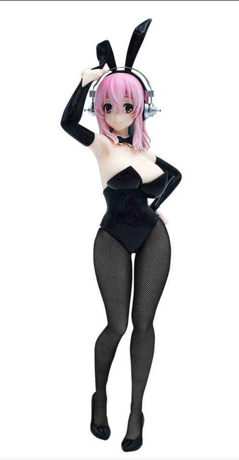 Bicute Bunnies, Bright Pink Hair, Super Sonico, 3d Figures, Bunny Suit, Smart Art, Bunny Outfit, Tokyo Otaku Mode, Anime Figurines