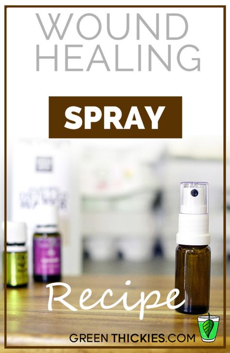 Wound Healing Spray Recipe. This wound healing spray will help your wound to heal quickly and without infection. It is also good for pain relief.  It contains therapeutic essential oils by Young Living.   http://www.greenthickies.com/wound-healing-spray-recipe/ Green Thickies, Myrrh Essential Oil, Thieves Essential Oil, Essential Oil Remedy, Oil Remedies, Yl Oils, Essential Oils Health, Yl Essential Oils, Essential Oils Herbs