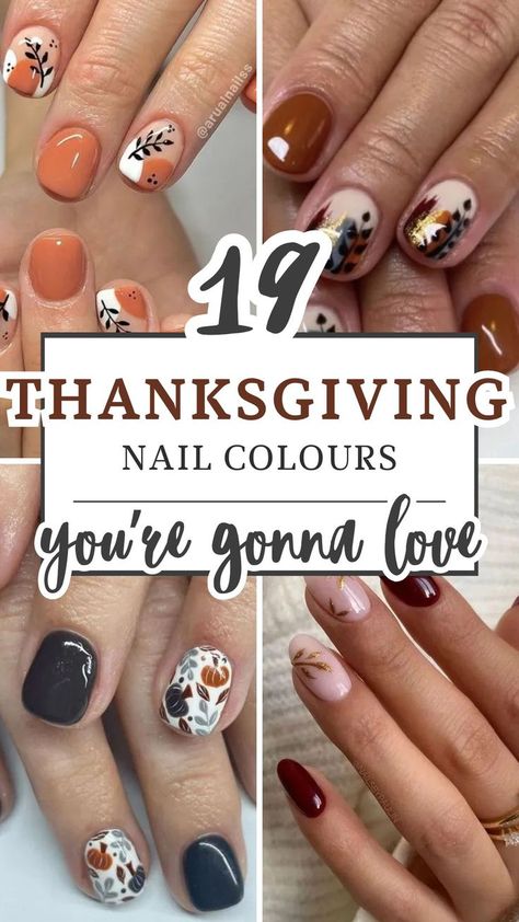 Get excited for Thanksgiving with these 19 nail trends! There's nithing tacky about these gorgeous winter nail designs! Thanksgiving Nails Easy, Black Cat Nail, Thanksgiving Nails Color, Thanksgiving Nails Design Fall, Cat Nail Designs, Fall Thanksgiving Nails, Pedicure Designs Toenails, Thanksgiving Nail Designs, Thanksgiving Nail Art