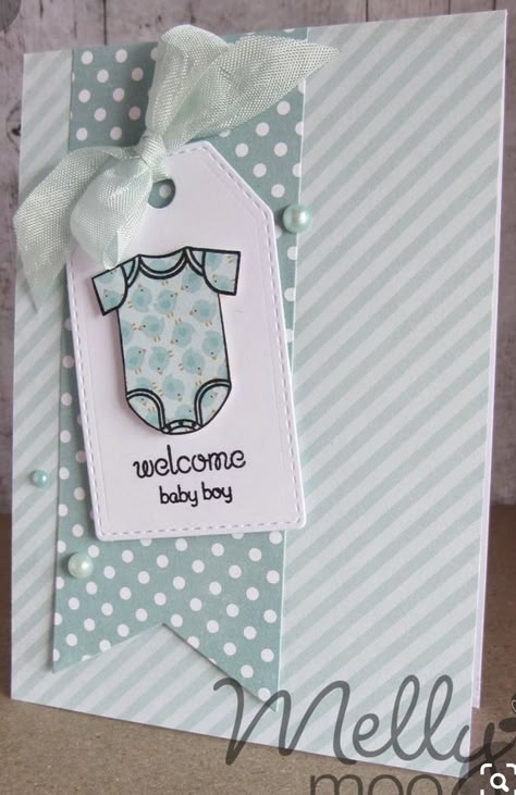 Baby Cards Handmade Boy, New Baby Boy Cards, Boy Craft, Baby Shower Card Ideas, Baby Boy Cards Handmade, Handmade Baby Cards, Stampin Up Baby Cards, Welcome Baby Boy, Baby Card Ideas