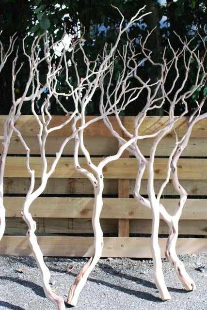 kiln-dried-manzanita branches Centerpieces With Sticks Tree Branches, Manzanita Branches Home Decor, Wood Stick Decor Branches, Stick Furniture Tree Branches, Penthouse Garden, Frozen Tree Branches, Dried Tree Branches, Wood Log Crafts, Dry Tree