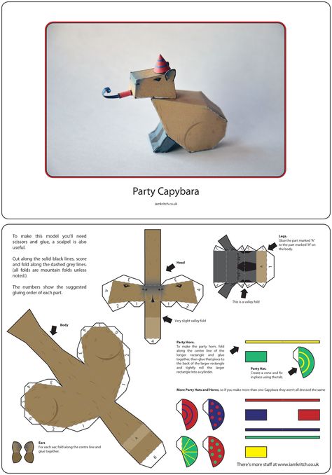 Capybara Papercraft Template, Capybara Template, Capybara Papercraft, Cute Papercraft Templates, Capybara Craft, Paper Crafts Print, Animal Paper Craft, Papercraft Animals, Papercraft Templates Printables