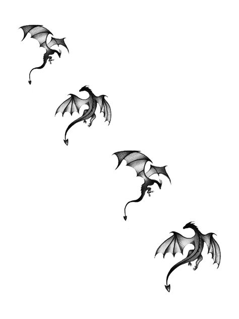 Delicate Tattoo Design, Simple Wyvern Tattoo, Dragon And Lightning Tattoo, Dragon Sillouttes Flying, Small Wyvern Tattoo, Abraxos Wyvern Tattoo, Small Dragon Drawing, Dragon Silhouette Tattoo, Minimal Dragon Tattoo