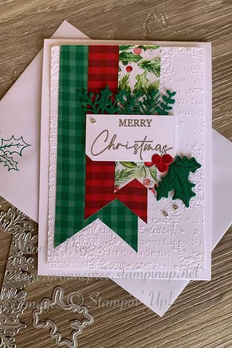 Diy Embossed Christmas Cards, Hand Stamped Christmas Cards Handmade, Stampin Up Christmas Classics Dies, Cardmaking Ideas Christmas, Christmas Card Sketch Ideas, Christmas Cards For Men, Stampin Up Simple Christmas Cards 2023-2024, Su Christmas Cards 2023-2024, Stampinup Christmas Cards 2024