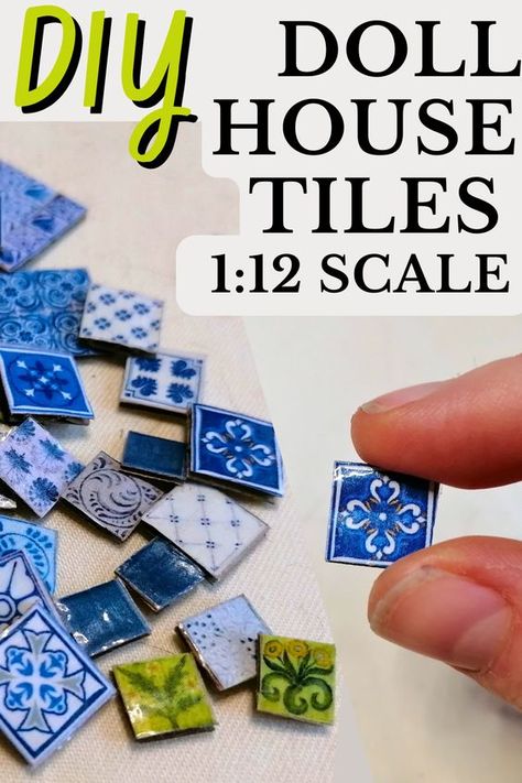 i will show you how to make easy miniature dollhouse tiles with 4 way. Whether you are a beginner or an experienced miniaturist, this step-by-step guide is perfect for anyone looking to add a realistic touch to their dollhouse walls or floors. With simple materials and techniques, you'll learn how to create stunning tiles in no time. So grab your materials and let's dive into the wonderful world of miniature dollhouse tiles. Dollhouse Tile Diy, Miniature Dollhouse Bathroom Ideas, Diy 1 12 Scale Dollhouse, Dollhouse Rugs Diy How To Make, Dollhouse Flooring Diy Free Printables, Diy Miniature House Tutorials, Dollhouse Diy Ideas Simple, Diy Dollhouse Accessories Miniature Tutorials, How To Make A Dollhouse