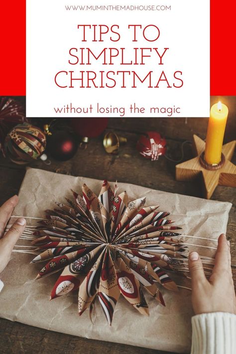 Learn the best tips to simplify Christmas and celebrate the holidays stress-free. Simplify Christmas, School Holiday Party, A Simple Christmas, Mail Merge, Secret Santa Gift Exchange, Potted Christmas Trees, Send Christmas Cards, Parenting Inspiration, Minimalist Christmas