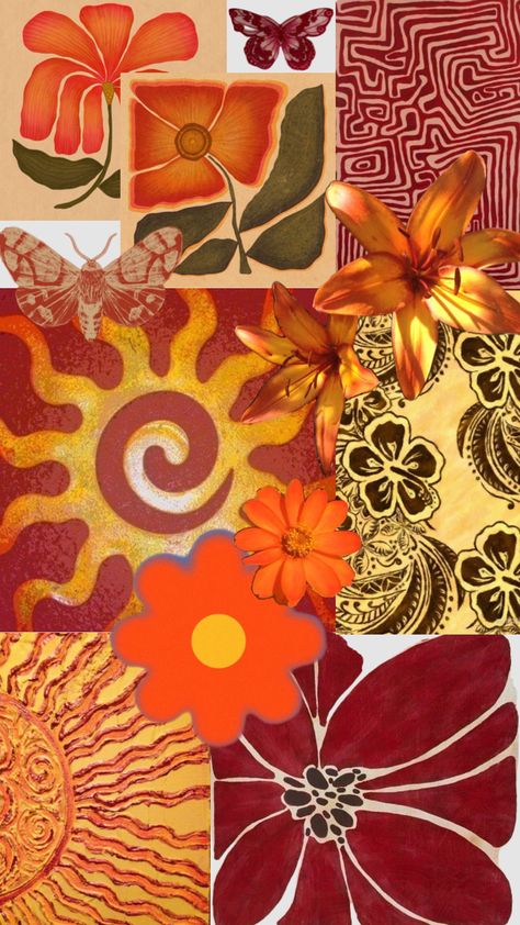 Red Background Aesthetic Vintage, Summer Wallpaper Orange, Red Summer Wallpaper, Red Aesthetic Nature, Orange Ipad Wallpaper, Red And Orange Aesthetic, Flower Wallpaper Red, Orange Blossom Wallpaper, Soft Orange Aesthetic