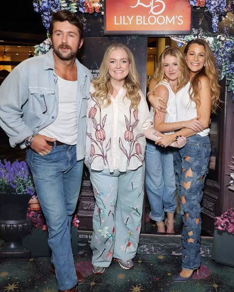 Brandon Sklenar, Atlas Corrigan, Blake Lively And Ryan Reynolds, Can We Talk, Lily Bloom, Charming Man, Floral Jeans, It Ends With Us, Embellished Denim