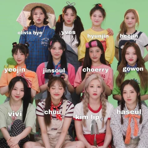 Kpop Names, Kpop Group Names, Girls Group Names, Loona Memes, Loona Kpop, Loona Ot12, Group Names, Odd Eyes, Olivia Hye