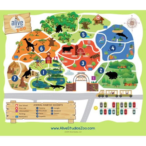 Zoo Layout Design, Zoo Layouts Map, Zoo Map Illustration, Zoo Map Design, Zoo Infographic, Map Creative Design, Zoo Flyer, Planet Zoo Layout Ideas, Planet Zoo Layout