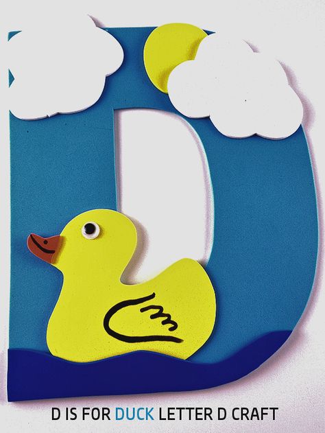 D is for Duck Letter D Craft Toddler Craft School Craft with Free Printables Letter D Craft, D Is For Duck, Letter D Crafts, Craft Toddler, Preschool Letter Crafts, Duck Crafts, Alphabet Crafts Preschool, Abc Crafts, Alphabet Letter Crafts